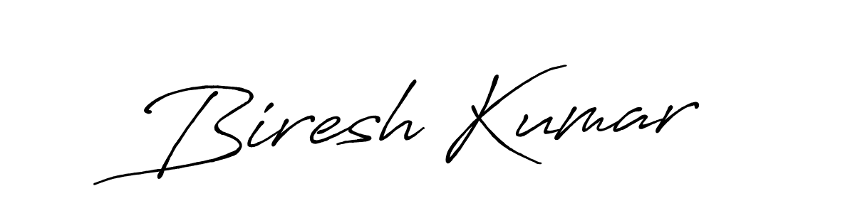 How to make Biresh Kumar name signature. Use Antro_Vectra_Bolder style for creating short signs online. This is the latest handwritten sign. Biresh Kumar signature style 7 images and pictures png