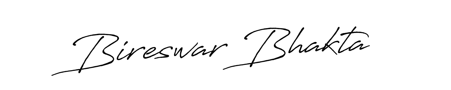 Make a beautiful signature design for name Bireswar Bhakta. With this signature (Antro_Vectra_Bolder) style, you can create a handwritten signature for free. Bireswar Bhakta signature style 7 images and pictures png