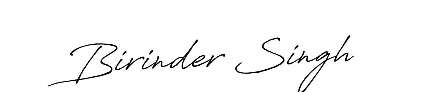 Birinder Singh stylish signature style. Best Handwritten Sign (Antro_Vectra_Bolder) for my name. Handwritten Signature Collection Ideas for my name Birinder Singh. Birinder Singh signature style 7 images and pictures png