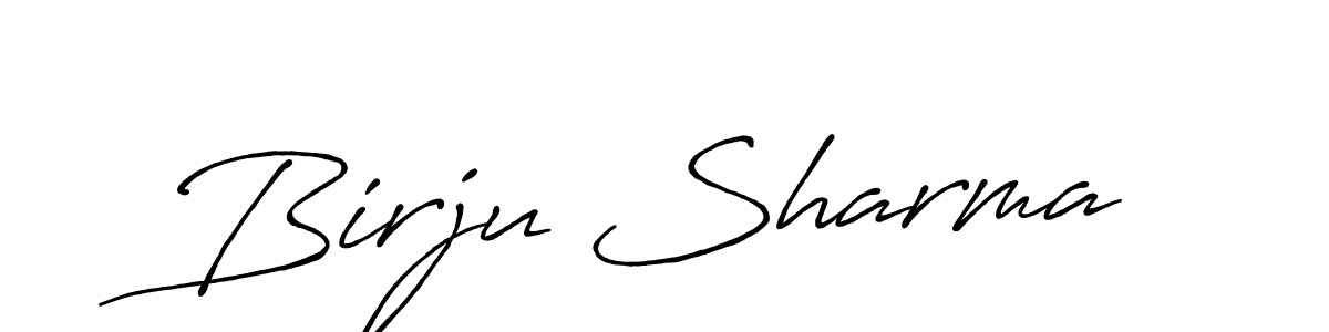 Make a beautiful signature design for name Birju Sharma. With this signature (Antro_Vectra_Bolder) style, you can create a handwritten signature for free. Birju Sharma signature style 7 images and pictures png