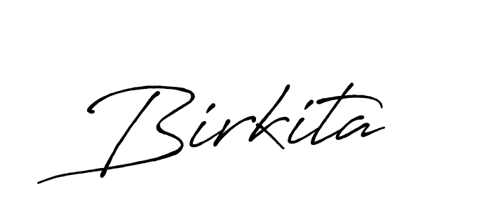 Design your own signature with our free online signature maker. With this signature software, you can create a handwritten (Antro_Vectra_Bolder) signature for name Birkita. Birkita signature style 7 images and pictures png