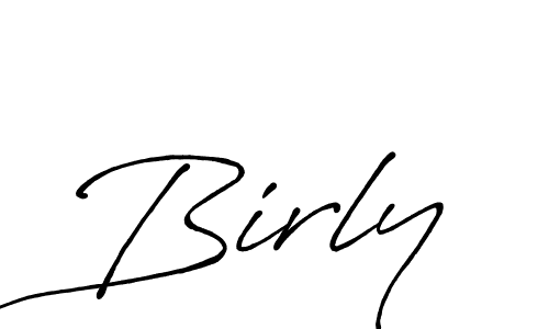 The best way (Antro_Vectra_Bolder) to make a short signature is to pick only two or three words in your name. The name Birly include a total of six letters. For converting this name. Birly signature style 7 images and pictures png