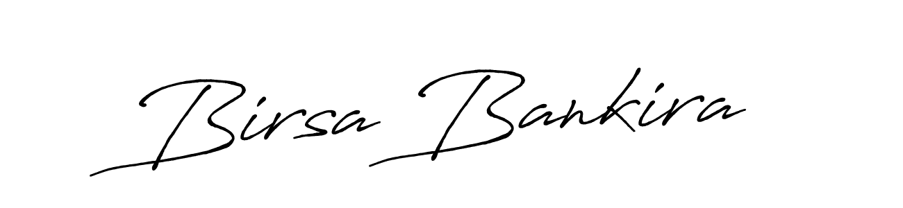 How to make Birsa Bankira name signature. Use Antro_Vectra_Bolder style for creating short signs online. This is the latest handwritten sign. Birsa Bankira signature style 7 images and pictures png