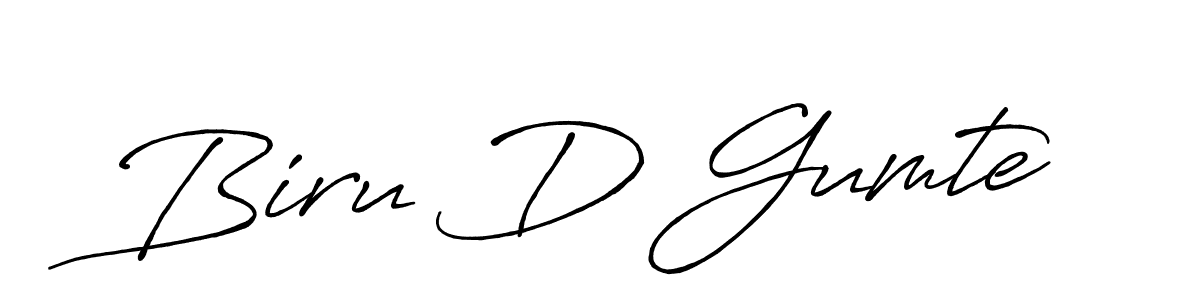 Use a signature maker to create a handwritten signature online. With this signature software, you can design (Antro_Vectra_Bolder) your own signature for name Biru D Gumte. Biru D Gumte signature style 7 images and pictures png