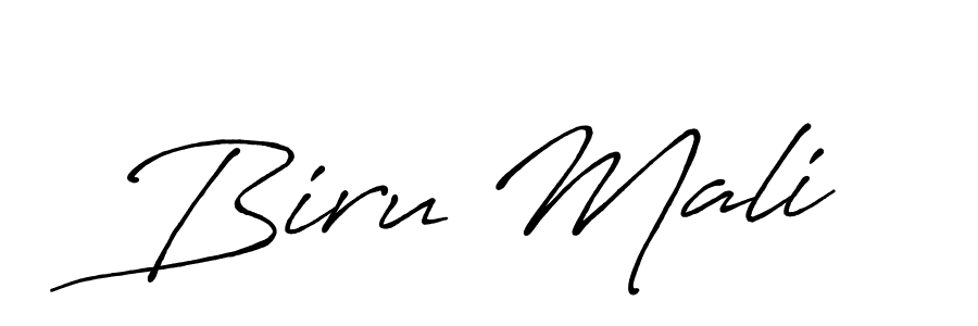 Create a beautiful signature design for name Biru Mali. With this signature (Antro_Vectra_Bolder) fonts, you can make a handwritten signature for free. Biru Mali signature style 7 images and pictures png
