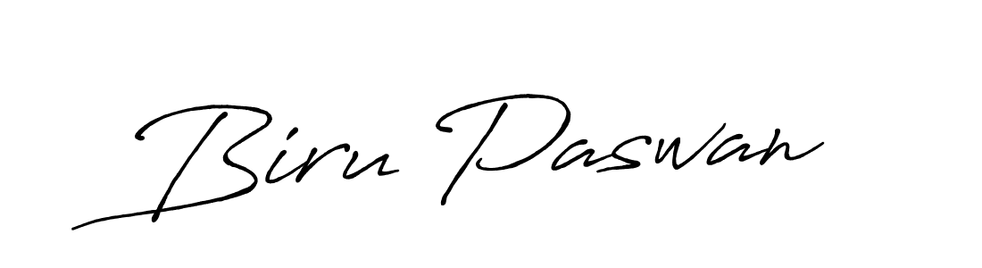 Create a beautiful signature design for name Biru Paswan. With this signature (Antro_Vectra_Bolder) fonts, you can make a handwritten signature for free. Biru Paswan signature style 7 images and pictures png