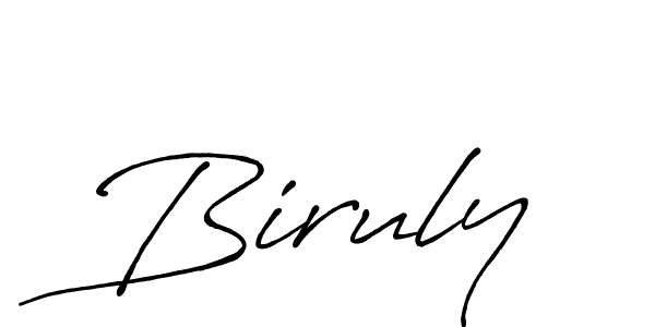 Make a beautiful signature design for name Biruly. With this signature (Antro_Vectra_Bolder) style, you can create a handwritten signature for free. Biruly signature style 7 images and pictures png