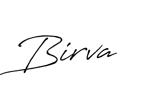 Use a signature maker to create a handwritten signature online. With this signature software, you can design (Antro_Vectra_Bolder) your own signature for name Birva. Birva signature style 7 images and pictures png