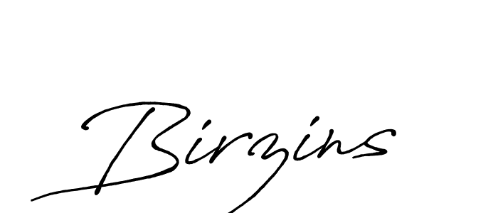 Make a beautiful signature design for name Birzins. With this signature (Antro_Vectra_Bolder) style, you can create a handwritten signature for free. Birzins signature style 7 images and pictures png