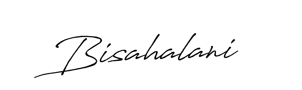 Make a beautiful signature design for name Bisahalani. With this signature (Antro_Vectra_Bolder) style, you can create a handwritten signature for free. Bisahalani signature style 7 images and pictures png