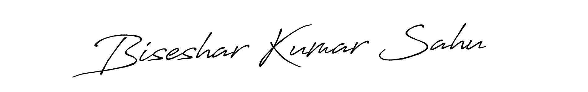 Create a beautiful signature design for name Biseshar Kumar Sahu. With this signature (Antro_Vectra_Bolder) fonts, you can make a handwritten signature for free. Biseshar Kumar Sahu signature style 7 images and pictures png