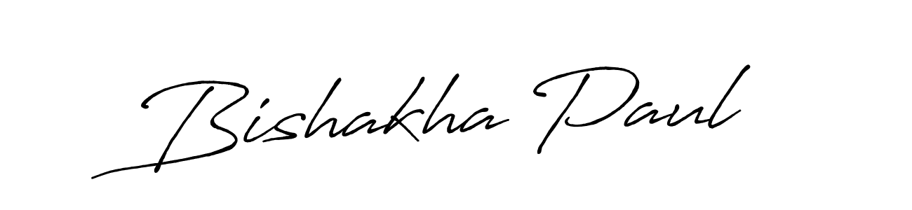 Antro_Vectra_Bolder is a professional signature style that is perfect for those who want to add a touch of class to their signature. It is also a great choice for those who want to make their signature more unique. Get Bishakha Paul name to fancy signature for free. Bishakha Paul signature style 7 images and pictures png