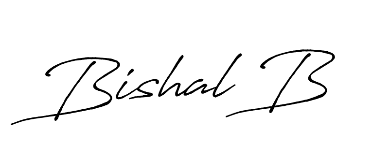 Create a beautiful signature design for name Bishal B. With this signature (Antro_Vectra_Bolder) fonts, you can make a handwritten signature for free. Bishal B signature style 7 images and pictures png
