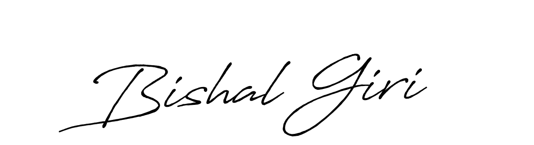 Make a beautiful signature design for name Bishal Giri. With this signature (Antro_Vectra_Bolder) style, you can create a handwritten signature for free. Bishal Giri signature style 7 images and pictures png