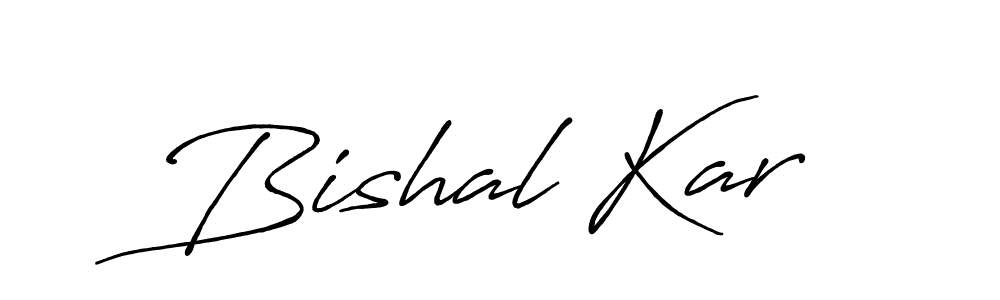 Create a beautiful signature design for name Bishal Kar. With this signature (Antro_Vectra_Bolder) fonts, you can make a handwritten signature for free. Bishal Kar signature style 7 images and pictures png