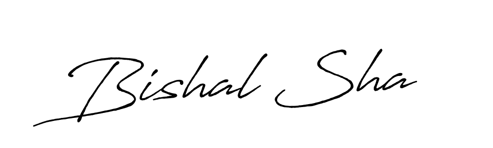 Make a beautiful signature design for name Bishal Sha. With this signature (Antro_Vectra_Bolder) style, you can create a handwritten signature for free. Bishal Sha signature style 7 images and pictures png