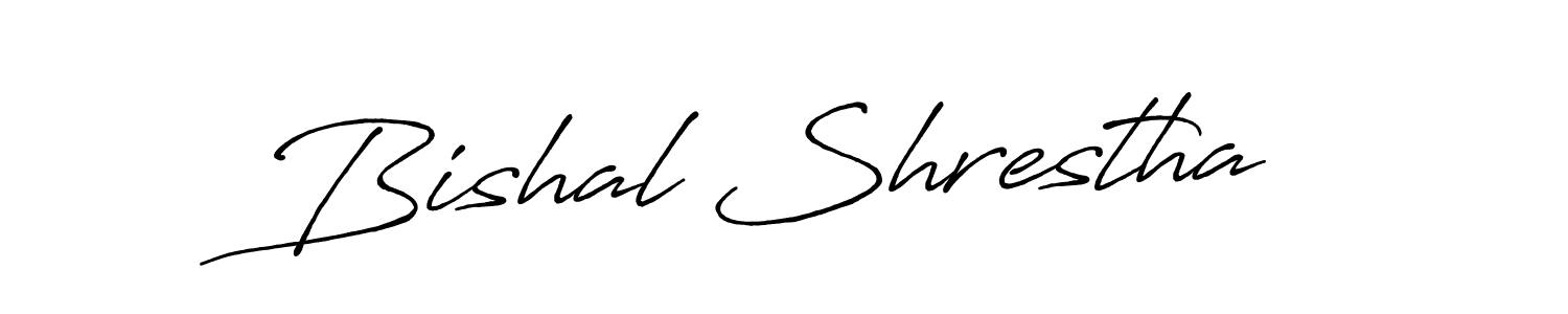 Bishal Shrestha stylish signature style. Best Handwritten Sign (Antro_Vectra_Bolder) for my name. Handwritten Signature Collection Ideas for my name Bishal Shrestha. Bishal Shrestha signature style 7 images and pictures png