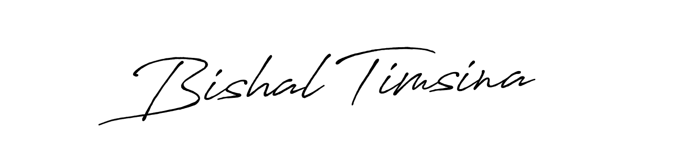 Bishal Timsina stylish signature style. Best Handwritten Sign (Antro_Vectra_Bolder) for my name. Handwritten Signature Collection Ideas for my name Bishal Timsina. Bishal Timsina signature style 7 images and pictures png