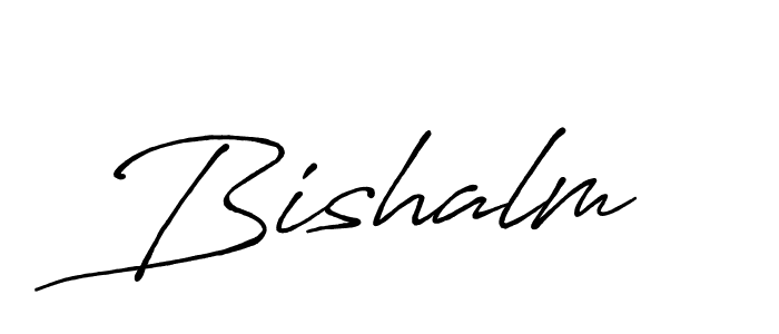 Use a signature maker to create a handwritten signature online. With this signature software, you can design (Antro_Vectra_Bolder) your own signature for name Bishalm. Bishalm signature style 7 images and pictures png