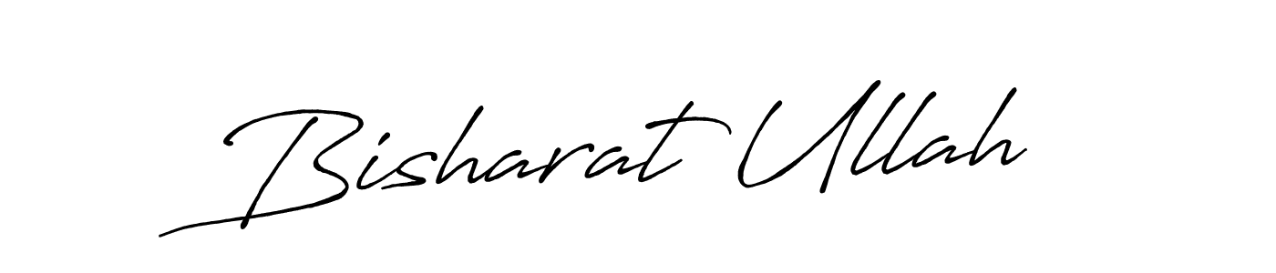 Create a beautiful signature design for name Bisharat Ullah. With this signature (Antro_Vectra_Bolder) fonts, you can make a handwritten signature for free. Bisharat Ullah signature style 7 images and pictures png