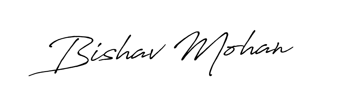 Design your own signature with our free online signature maker. With this signature software, you can create a handwritten (Antro_Vectra_Bolder) signature for name Bishav Mohan. Bishav Mohan signature style 7 images and pictures png