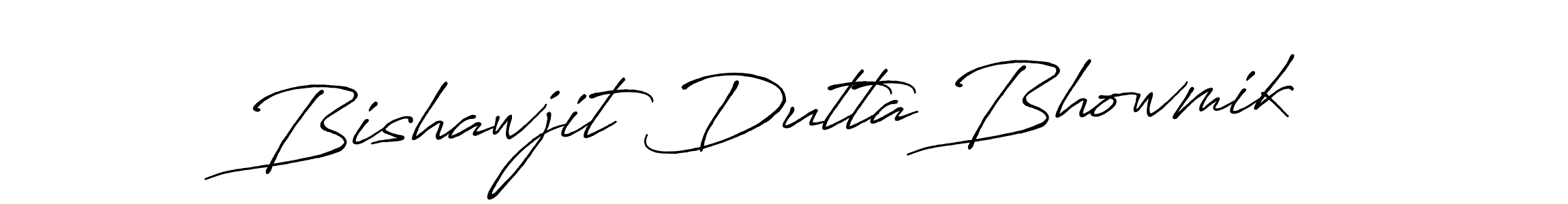 The best way (Antro_Vectra_Bolder) to make a short signature is to pick only two or three words in your name. The name Bishawjit Dutta Bhowmik include a total of six letters. For converting this name. Bishawjit Dutta Bhowmik signature style 7 images and pictures png