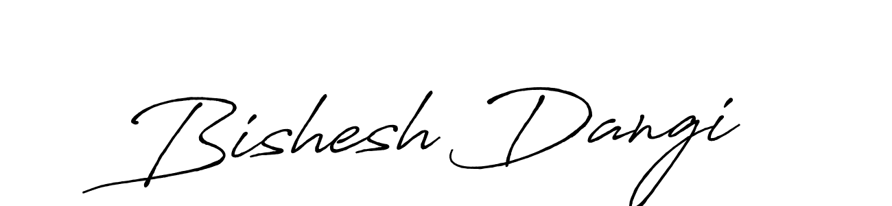Design your own signature with our free online signature maker. With this signature software, you can create a handwritten (Antro_Vectra_Bolder) signature for name Bishesh Dangi. Bishesh Dangi signature style 7 images and pictures png