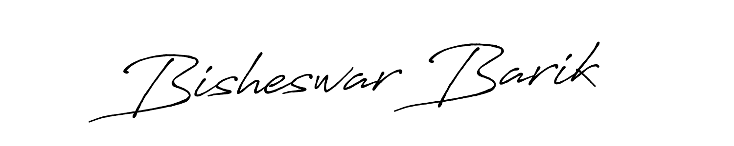 How to make Bisheswar Barik signature? Antro_Vectra_Bolder is a professional autograph style. Create handwritten signature for Bisheswar Barik name. Bisheswar Barik signature style 7 images and pictures png