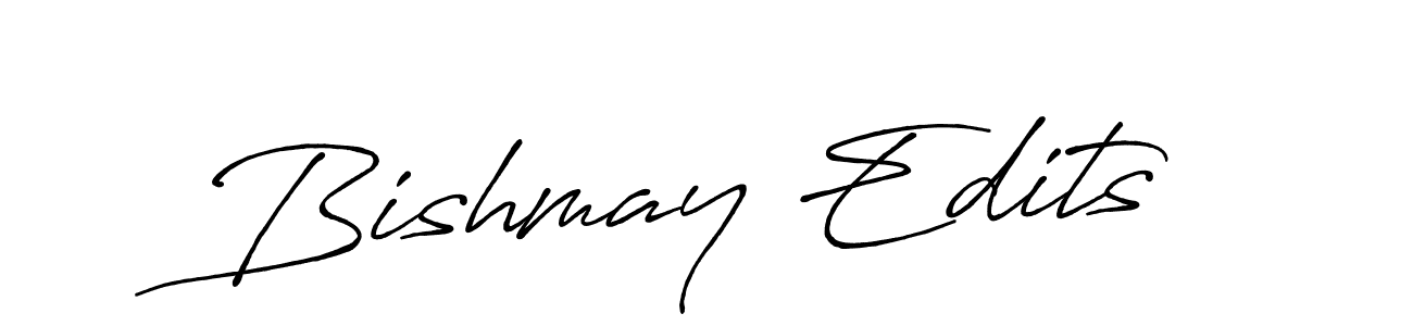 Similarly Antro_Vectra_Bolder is the best handwritten signature design. Signature creator online .You can use it as an online autograph creator for name Bishmay Edits. Bishmay Edits signature style 7 images and pictures png