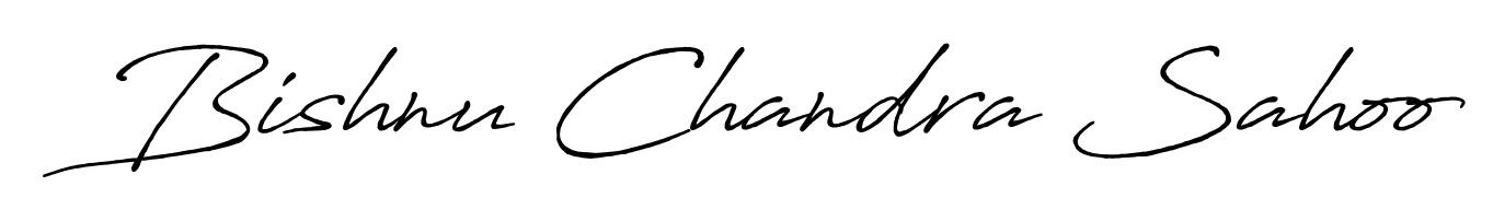 Try this chic Bishnu Chandra Sahoo handwritten sign style. Using Antro_Vectra_Bolder font elements, it gives your name a sleek, memorable identity. Bishnu Chandra Sahoo signature style 7 images and pictures png