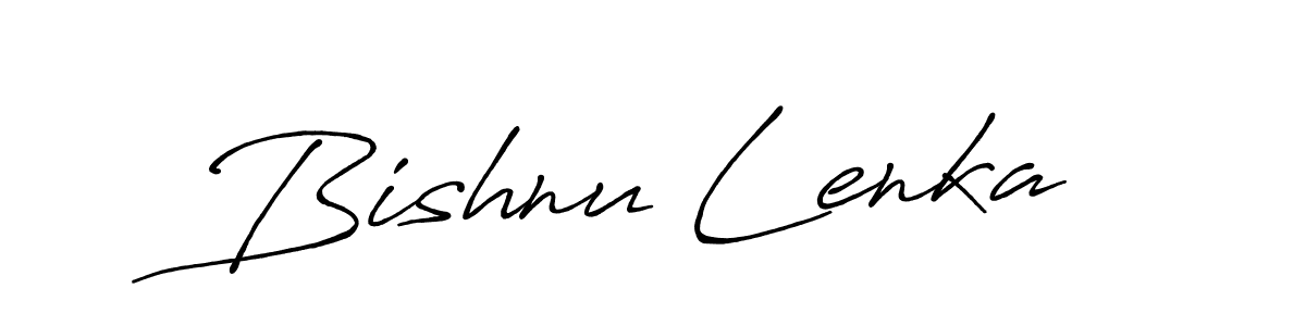 Use a signature maker to create a handwritten signature online. With this signature software, you can design (Antro_Vectra_Bolder) your own signature for name Bishnu Lenka. Bishnu Lenka signature style 7 images and pictures png