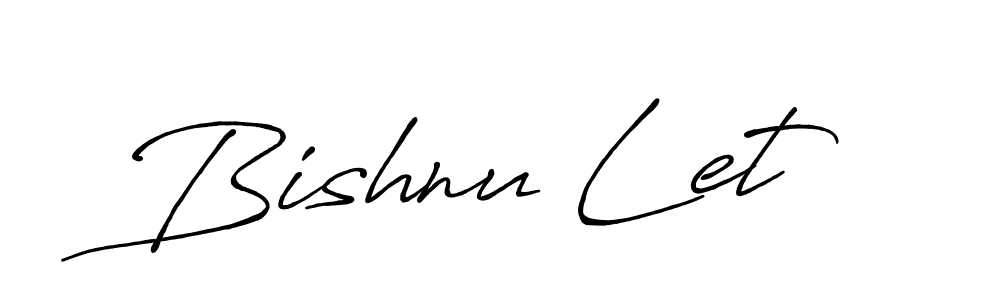 How to make Bishnu Let signature? Antro_Vectra_Bolder is a professional autograph style. Create handwritten signature for Bishnu Let name. Bishnu Let signature style 7 images and pictures png