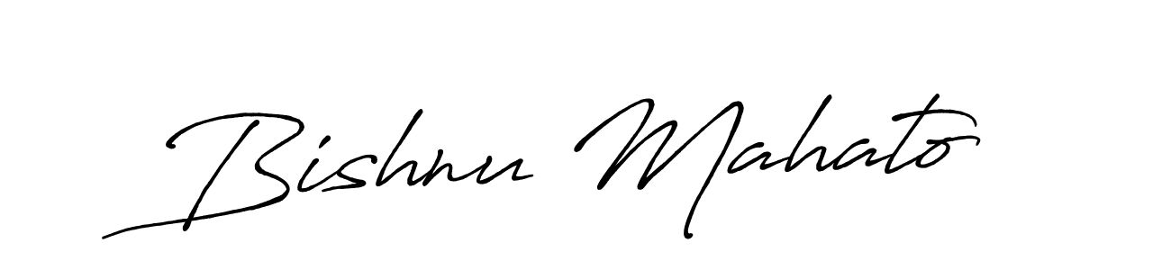 Bishnu Mahato stylish signature style. Best Handwritten Sign (Antro_Vectra_Bolder) for my name. Handwritten Signature Collection Ideas for my name Bishnu Mahato. Bishnu Mahato signature style 7 images and pictures png