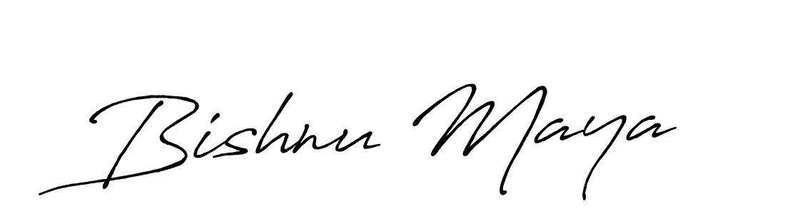 Design your own signature with our free online signature maker. With this signature software, you can create a handwritten (Antro_Vectra_Bolder) signature for name Bishnu Maya. Bishnu Maya signature style 7 images and pictures png