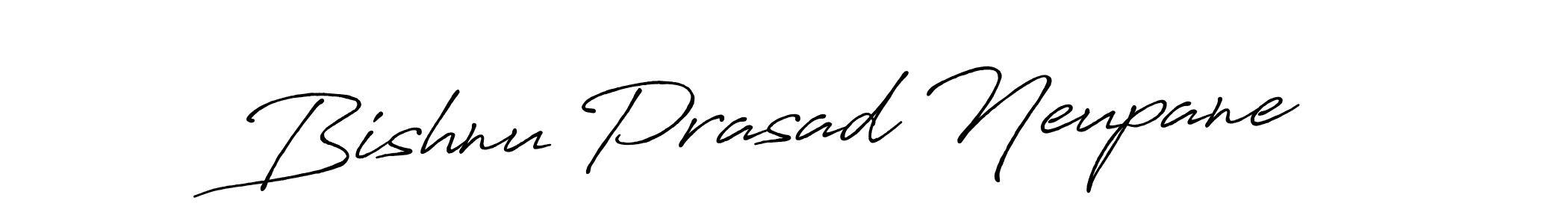 Create a beautiful signature design for name Bishnu Prasad Neupane. With this signature (Antro_Vectra_Bolder) fonts, you can make a handwritten signature for free. Bishnu Prasad Neupane signature style 7 images and pictures png