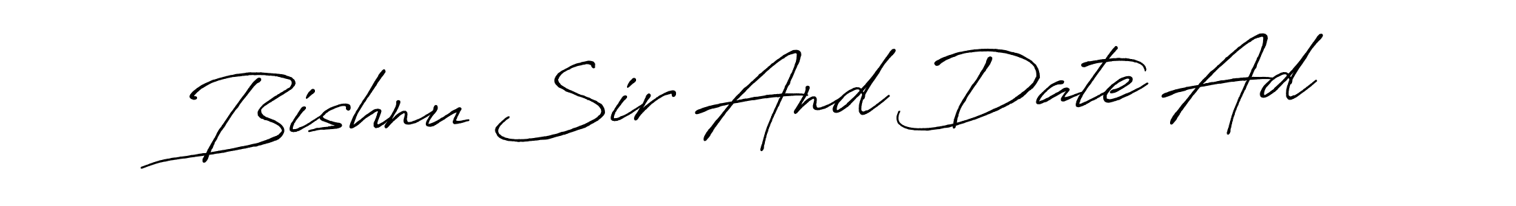 Make a beautiful signature design for name Bishnu Sir And Date Ad. With this signature (Antro_Vectra_Bolder) style, you can create a handwritten signature for free. Bishnu Sir And Date Ad signature style 7 images and pictures png