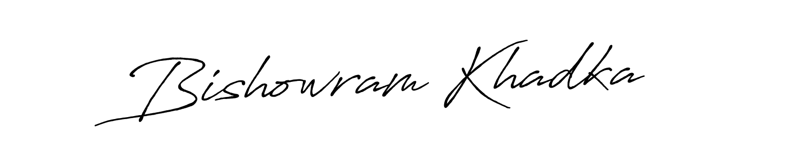 Bishowram Khadka stylish signature style. Best Handwritten Sign (Antro_Vectra_Bolder) for my name. Handwritten Signature Collection Ideas for my name Bishowram Khadka. Bishowram Khadka signature style 7 images and pictures png