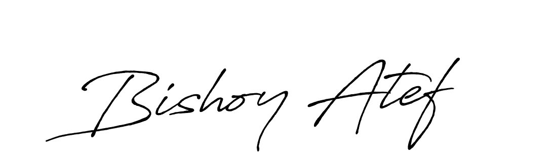 This is the best signature style for the Bishoy Atef name. Also you like these signature font (Antro_Vectra_Bolder). Mix name signature. Bishoy Atef signature style 7 images and pictures png