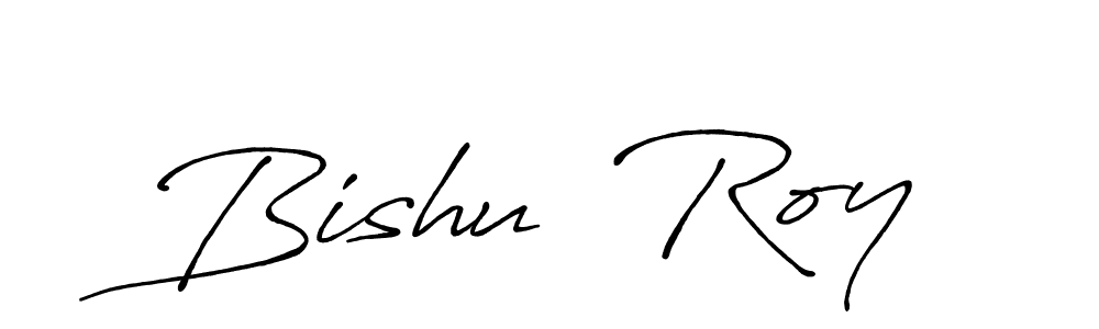 How to make Bishu  Roy name signature. Use Antro_Vectra_Bolder style for creating short signs online. This is the latest handwritten sign. Bishu  Roy signature style 7 images and pictures png