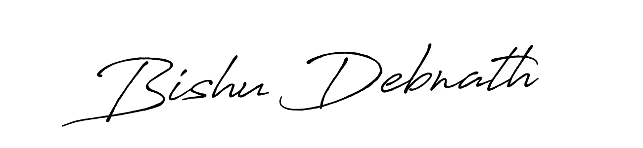 Create a beautiful signature design for name Bishu Debnath. With this signature (Antro_Vectra_Bolder) fonts, you can make a handwritten signature for free. Bishu Debnath signature style 7 images and pictures png