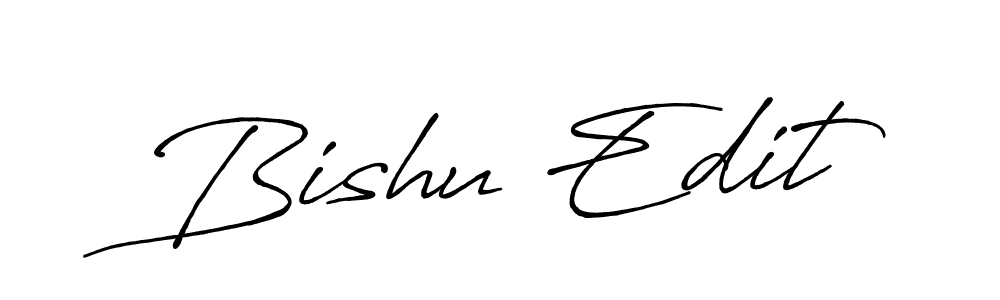 Make a beautiful signature design for name Bishu Edit. With this signature (Antro_Vectra_Bolder) style, you can create a handwritten signature for free. Bishu Edit signature style 7 images and pictures png