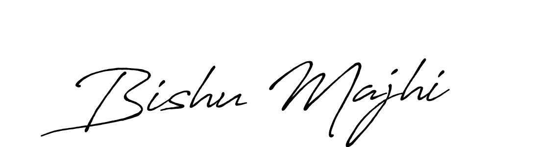 Make a beautiful signature design for name Bishu Majhi. With this signature (Antro_Vectra_Bolder) style, you can create a handwritten signature for free. Bishu Majhi signature style 7 images and pictures png