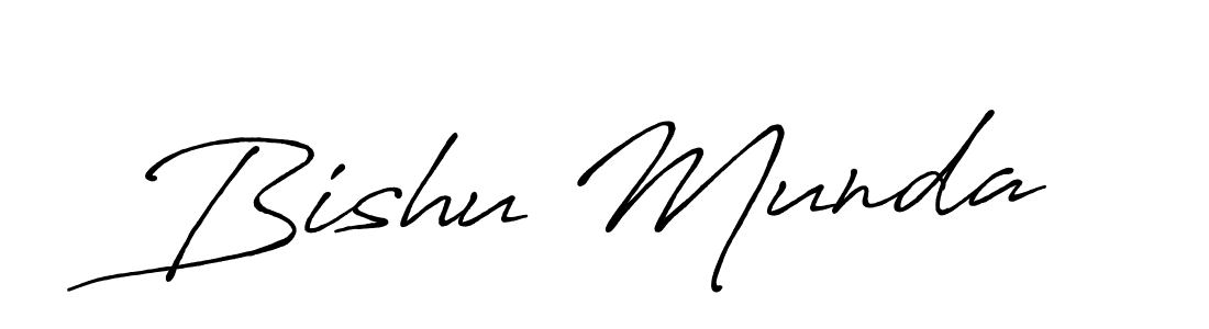 Design your own signature with our free online signature maker. With this signature software, you can create a handwritten (Antro_Vectra_Bolder) signature for name Bishu Munda. Bishu Munda signature style 7 images and pictures png