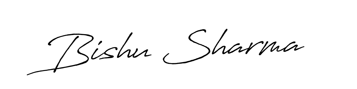 Once you've used our free online signature maker to create your best signature Antro_Vectra_Bolder style, it's time to enjoy all of the benefits that Bishu Sharma name signing documents. Bishu Sharma signature style 7 images and pictures png