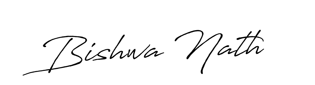 How to make Bishwa Nath name signature. Use Antro_Vectra_Bolder style for creating short signs online. This is the latest handwritten sign. Bishwa Nath signature style 7 images and pictures png