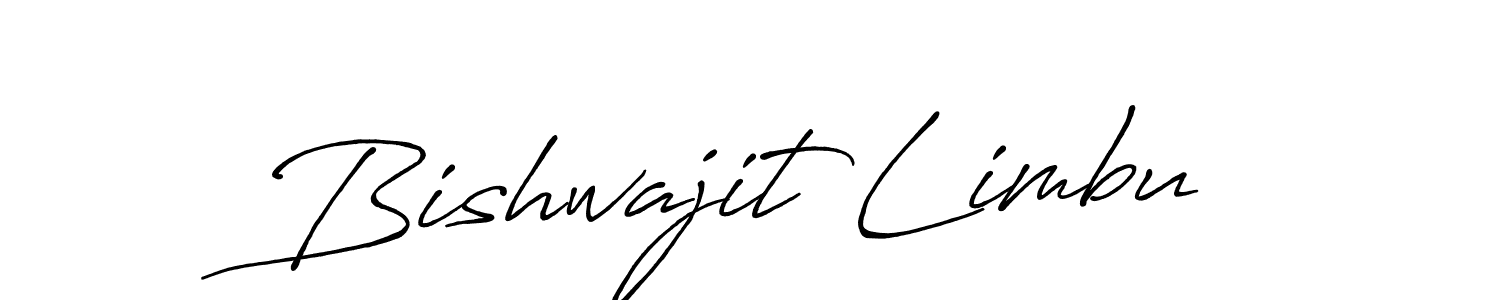 Design your own signature with our free online signature maker. With this signature software, you can create a handwritten (Antro_Vectra_Bolder) signature for name Bishwajit Limbu. Bishwajit Limbu signature style 7 images and pictures png