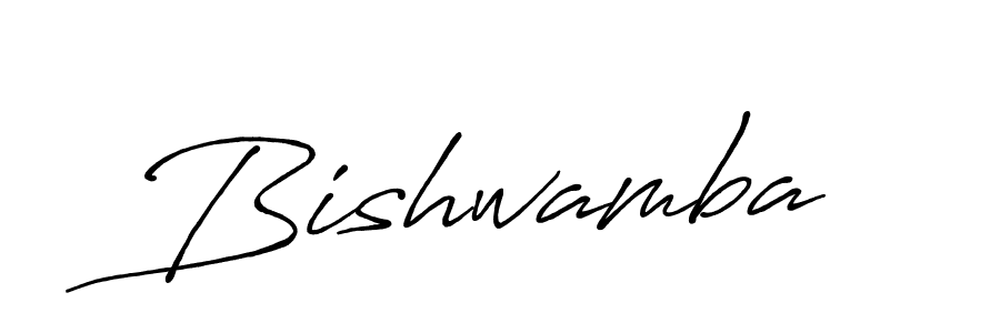 Use a signature maker to create a handwritten signature online. With this signature software, you can design (Antro_Vectra_Bolder) your own signature for name Bishwamba. Bishwamba signature style 7 images and pictures png
