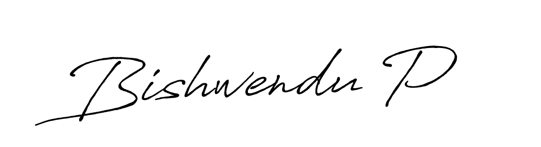 The best way (Antro_Vectra_Bolder) to make a short signature is to pick only two or three words in your name. The name Bishwendu P include a total of six letters. For converting this name. Bishwendu P signature style 7 images and pictures png