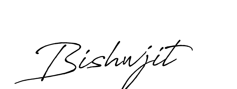 Use a signature maker to create a handwritten signature online. With this signature software, you can design (Antro_Vectra_Bolder) your own signature for name Bishwjit. Bishwjit signature style 7 images and pictures png