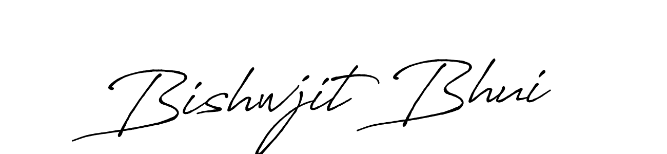 Also we have Bishwjit Bhui name is the best signature style. Create professional handwritten signature collection using Antro_Vectra_Bolder autograph style. Bishwjit Bhui signature style 7 images and pictures png